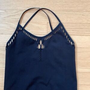 Carbon 38 Laser Cut Tank Top Black Medium